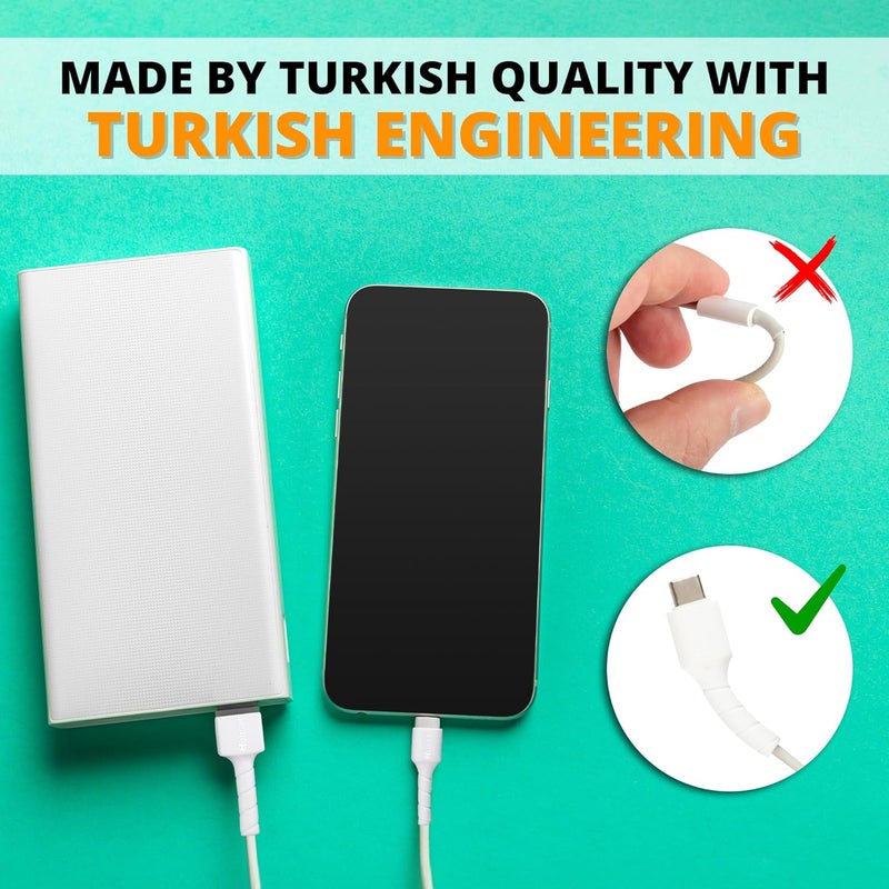 Gorilla Case 16-Piece Charger Cable Kit - USB C & Lightning Cable Protectors, Cable Holders, White - Image 5